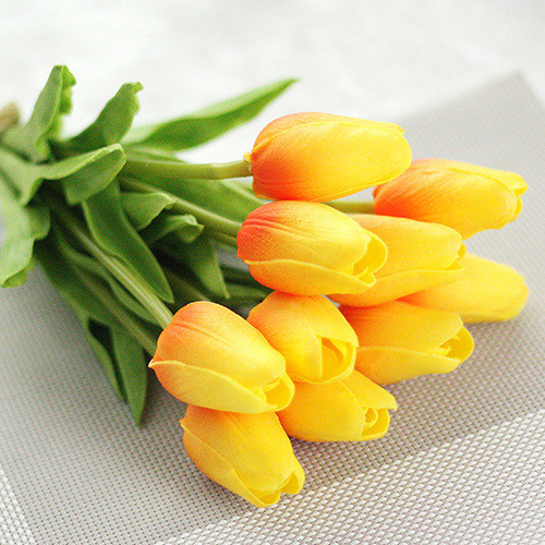 Искусственные тюльпаны для декора 5 штук оранжевый Киев - изображение 1