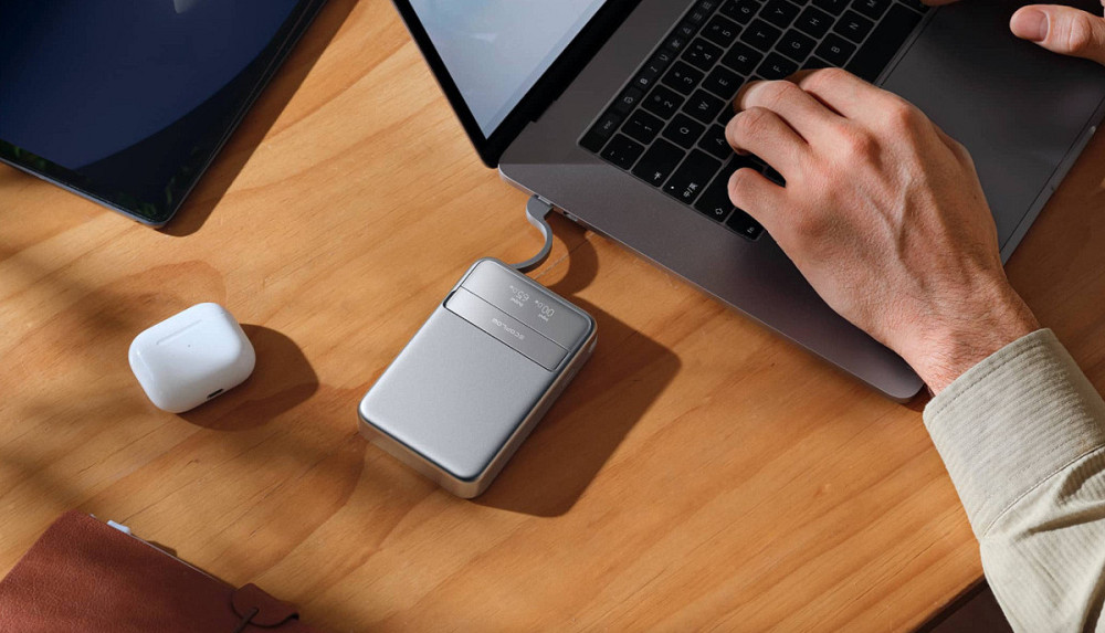 Power bank (Зовнішній акумулятор) EcoFlow RAPID Magnetic EF-RAPID10000-EU 10000 mAh 65W Qi2 MagSafe USB-C Silver Миколаїв - фото 8