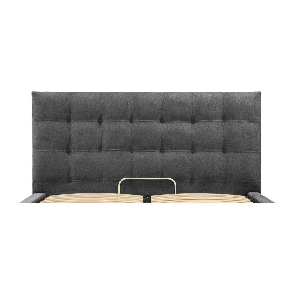 Кровать Двуспальная Американка Chester Comfort 160 x 200 см Alyaska 10 С подъемным механизмом и нишей для белья Темно-серый Киев - изображение 4