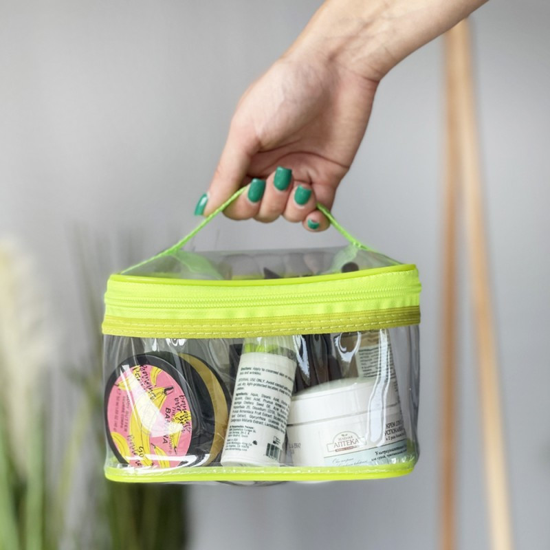 Прозора косметичка М - 17x13x10 см (Яскраво-жовтий) Суми - фото 2