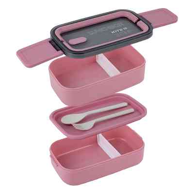 Ланч-бокс детский Kite двойной с наполнением 1400 мл, розовый (K23-183-3) Винница