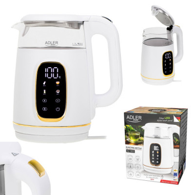 Електрочайник Adler AD 1305 white gold Вінниця - фото 6