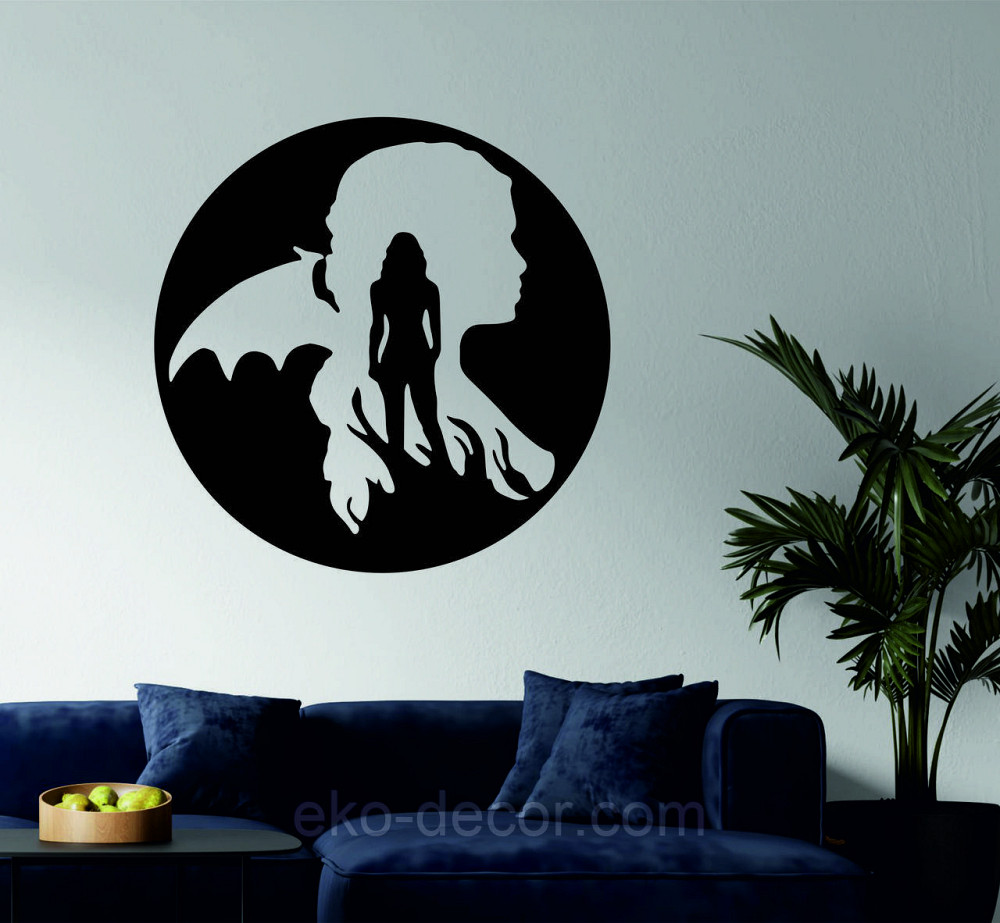 Декоративное настенное Панно «Ангел и Демон», Декор на стену 90*90 см, Черный Киев - изображение 4