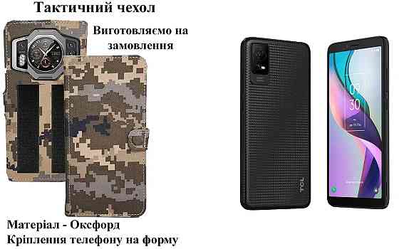 Тактический чехол для POCO X7, POCO X7 Pro, крепится к снаряжению на липучке Киев