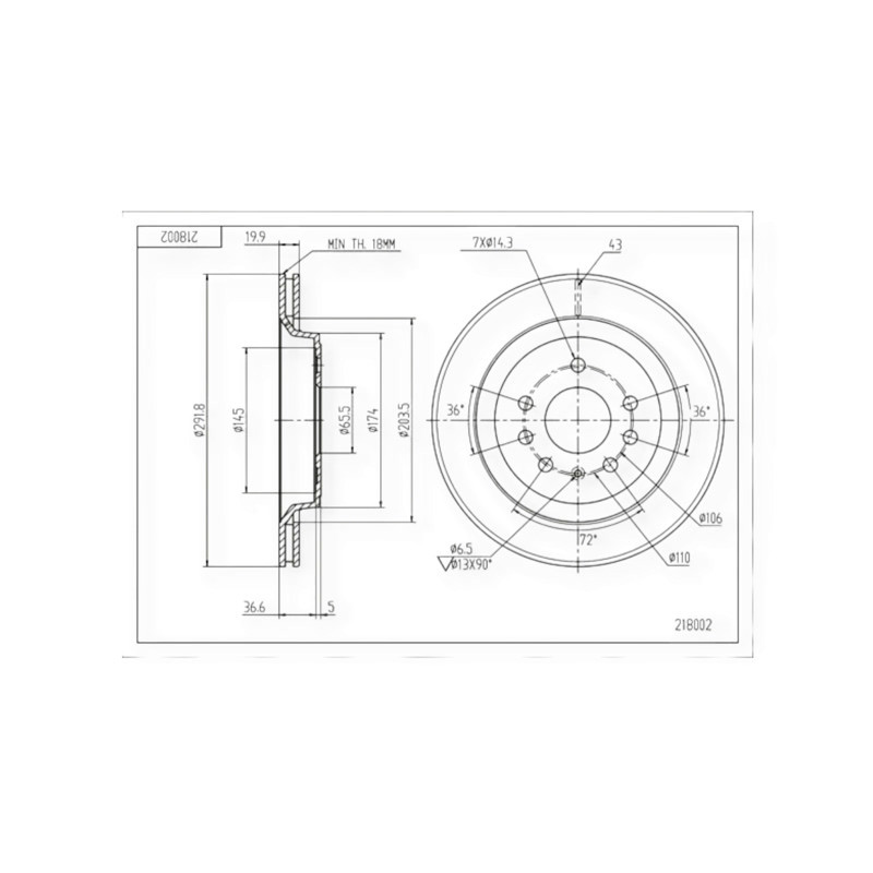 Диск Opel Vectra C задній (292mm20mm) гальмівний Мукачево - фото 1