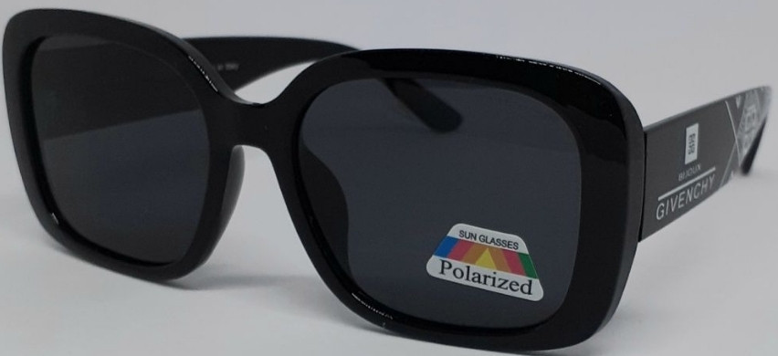 Жіночі брендові окуляри чорні із сірим логотипом поляризовані. Київ - фото 8