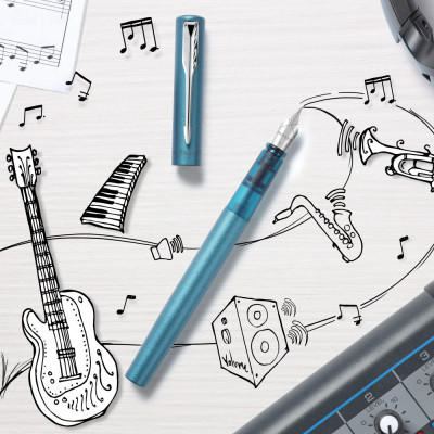 Ручка пір'яна Parker VECTOR 17 XL Metallic Teal CT FP M (06 212) Вінниця - фото 6