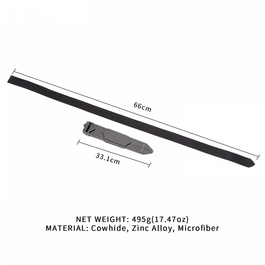 Регульована шльопалка LOCKINK Adjustable Slapper for Impact Play - Black Львів - фото 2