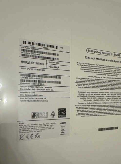 Ноутбук: Apple MacBook Air 13.6 M2 chip 8/512Gb. Space Grey. Київ - фото 4