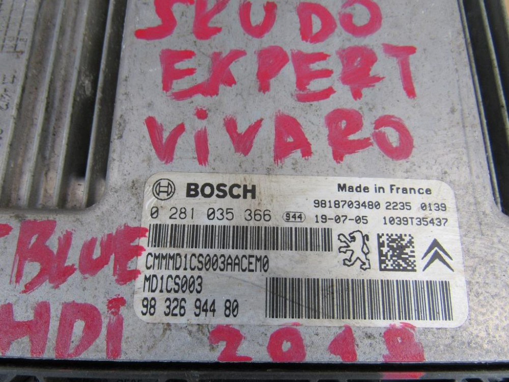 Блок керування двигуном Opel Vivaro III 1.6 CDTi 2019-2023 Ковель - изображение 2