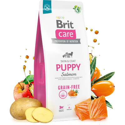Сухий корм для собак Brit Care Dog Grain-free Puppy з лососем 1 кг (8595602558827) Вінниця - фото 2