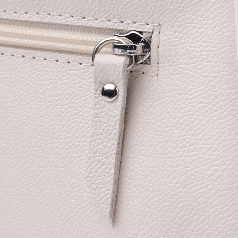 Сумка багет з ланцюжком і знімним ремінцем з натуральної шкіри Shvigel 22835 Бежева Київ - фото 6