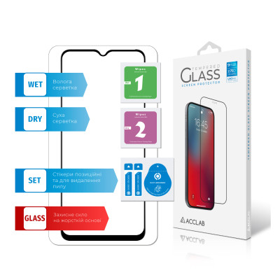 Стекло защитное ACCLAB Full Glue Tecno Spark 9 Pro Black (1283126547300) Винница - изображение 7