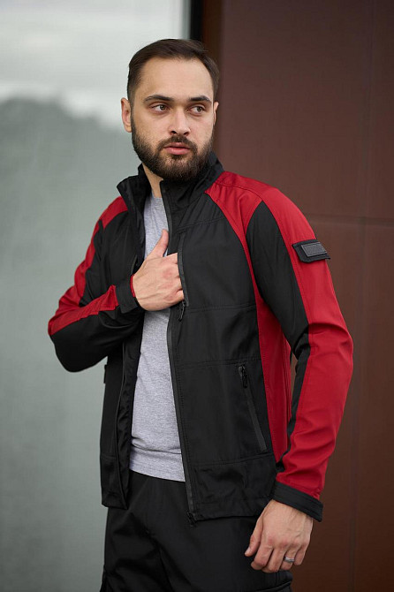 Чоловічий костюм Intruder Softshell куртка спортивна і штани карго весна осінь хакі+чорний Одеса - фото 5