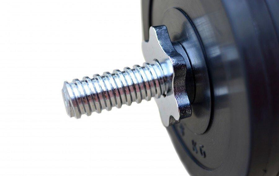 Гантель обгумована набірна Одна на 26 кг Гантелі, гирі, штанги та диски металеві Київ - фото 7