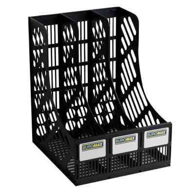 Лоток для бумаг Buromax вертикальный 3 в 1 черный (BM.6100) Винница