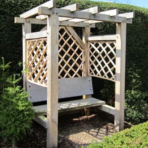 Пергола со скамейкой 