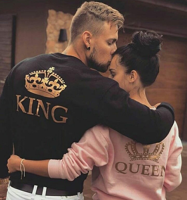 Парні світшоти для хлопця та дівчини 100% бавовна — King/Queen Чернівці - фото 1