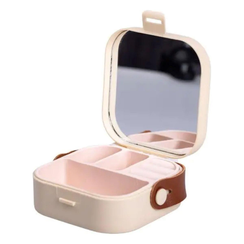 Скринька для прикрас 9×9×3.8 см міні органайзер для ювелірних виробів HP-5-27BE Київ - фото 2