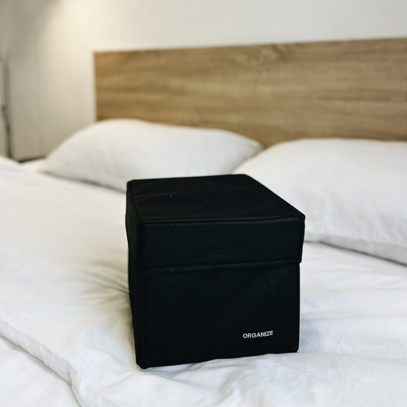 Органайзер коробка для мелочей XS с крышкой 17х17х16 см (Черный) Сумы - изображение 3