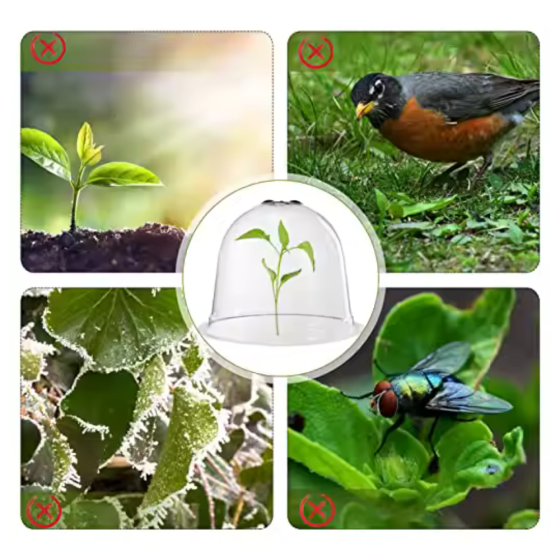 Набор колпаков 2 шт ,садовые пластиковые для сада и огорода защитные для рассады и цветов размер 26х20 см Каменец-Подольский