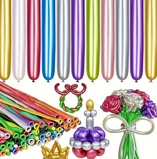 Шарики для моделирования длинные 100 штук 51 дюйм разноцветный Киев - изображение 5