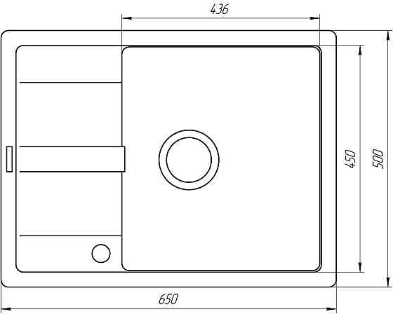 Гранитная мойка Mira ONZA бежевый 650 х 500 мм (000028912) Киев
