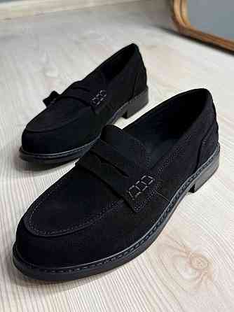 Туфлі жіночі Hengji B213-8 лофери з натуральної замші чорні, 36, 23,1 см Київ