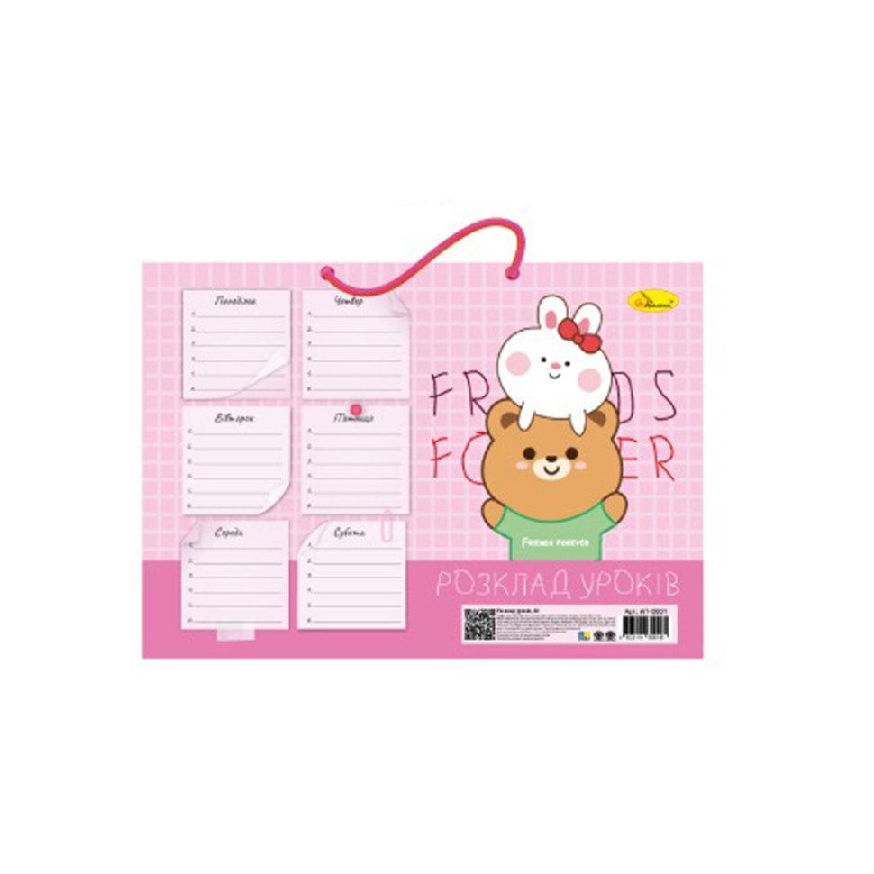 Ламінований розклад уроків "Friends Forever" АП-0801-11  А4 Вінниця - фото 1