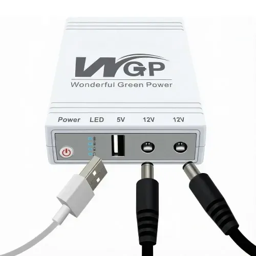 Джерело безперебійного живлення Mini UPS WGP UPS103A 10400mAh 5V/12V/12V, Li-ion 4*2.6Ah, для роутера і медіаконвертера Киев