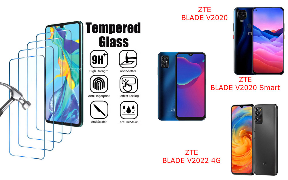Защитное стекло ArmorGlass для ZTE BLADE V2020, V2020 Smart, V2022 4G – устойчивое к царапинам и ударам Киев - изображение 1