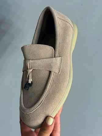Туфлі жіночі Hengji 336-5 замшеві лофери з фурнітурою бежеві, 38, 24,5 см Київ