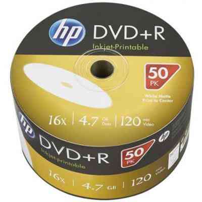 Диск DVD HP DVD+R 4.7GB 16X IJ PRINT 50шт (69304/DRE00070WIP-3) Вінниця