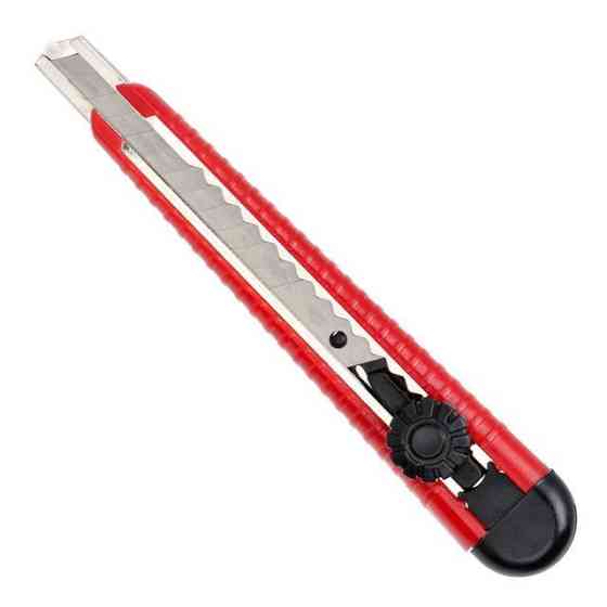 Нож сегментный, 9 мм, металлическая направляющая, винтовая фиксация INTERTOOL HT-0511 Киев