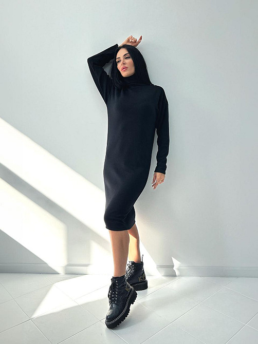 Теплое ангоровое платье миди с высоким воротником Amina Киев - изображение 3