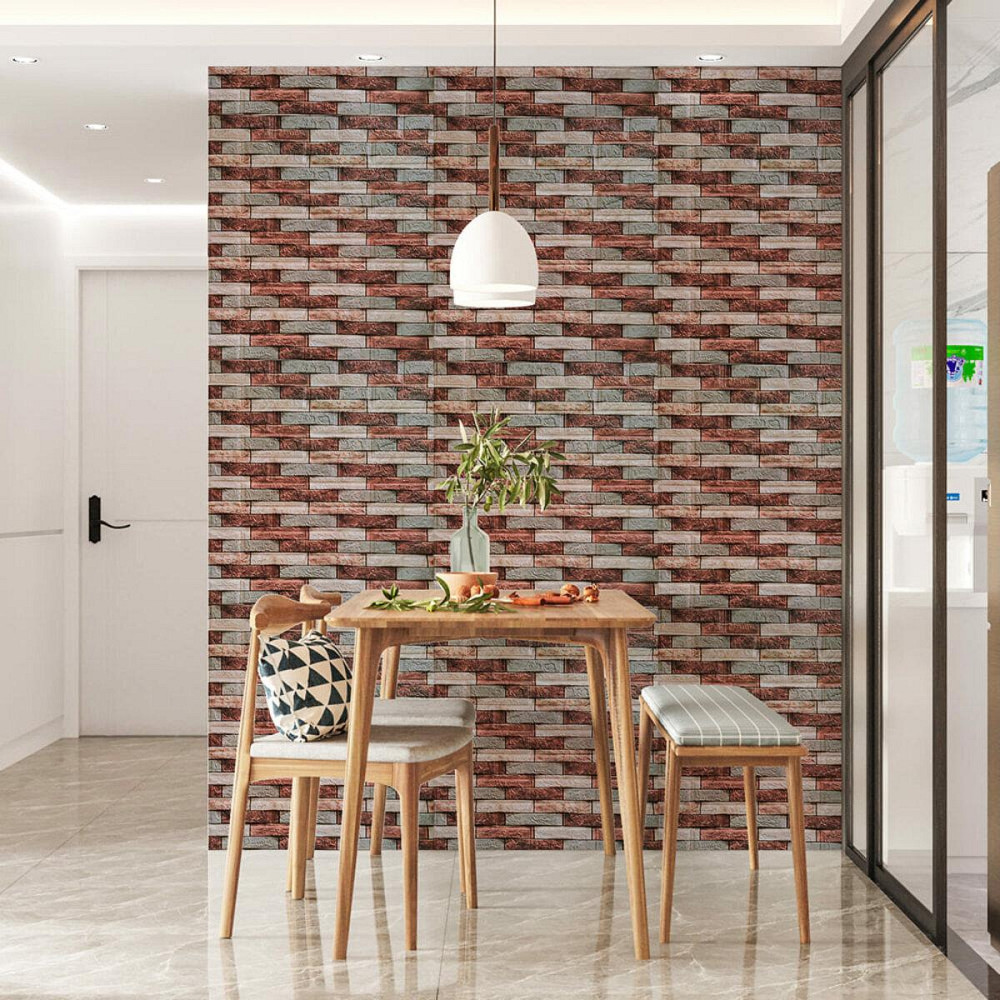 Декоративная 3D панель 700х770х3мм Коричневый кирпич песчаник (340) SW-00000531 Днепр - изображение 5