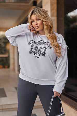 Спортивний жіночий костюм двонитка "Mason" | Норма і батал | Розпродаж моделі Графіт, 42-44 Київ