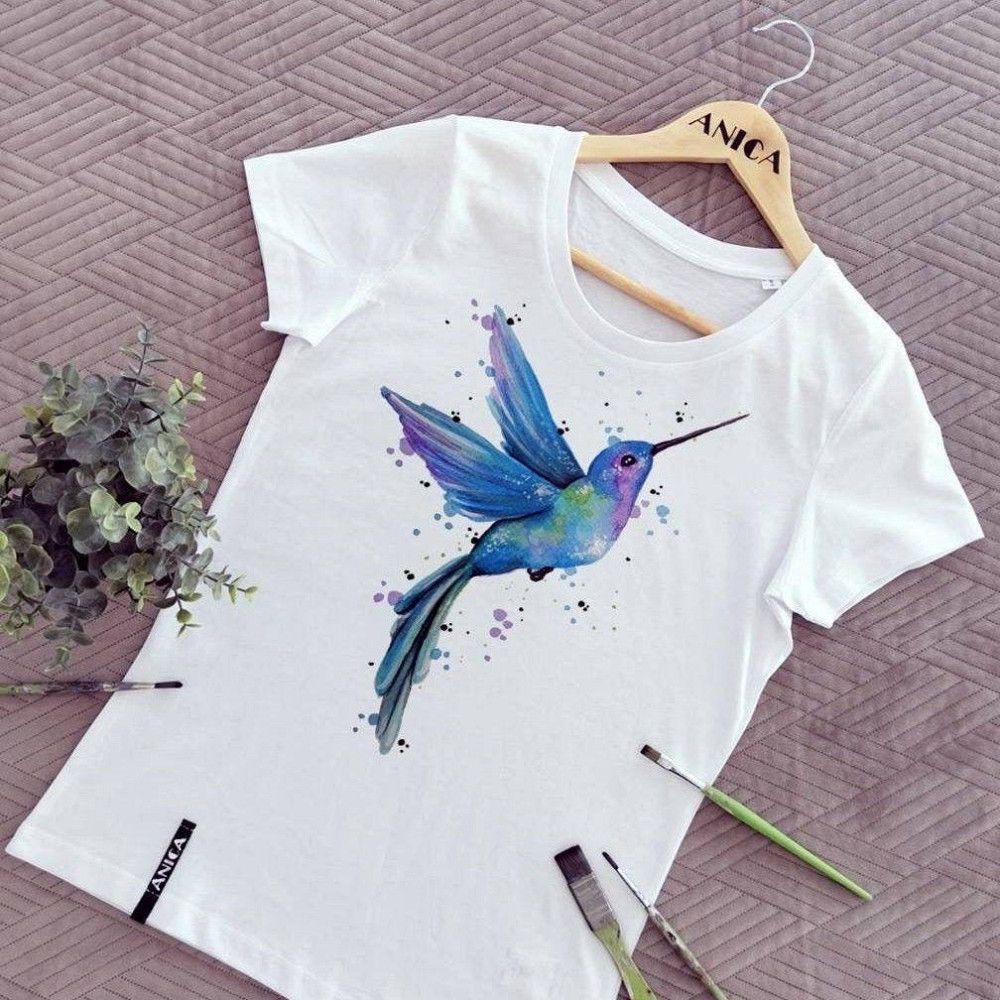 Футболка женская с принтом  48 Белая 2664087752 Днепр - изображение 1