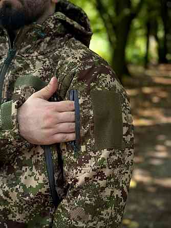 Военная демисезонная куртка Soft Shell хищник, мужская тактическая куртка весна осень Львов