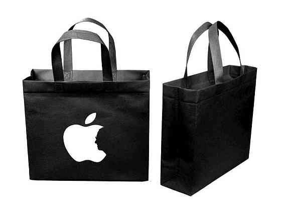 Еко сумка бокс з друком Apple із замком 320х270х100мм 400мм ТМ ECOBAG Київ