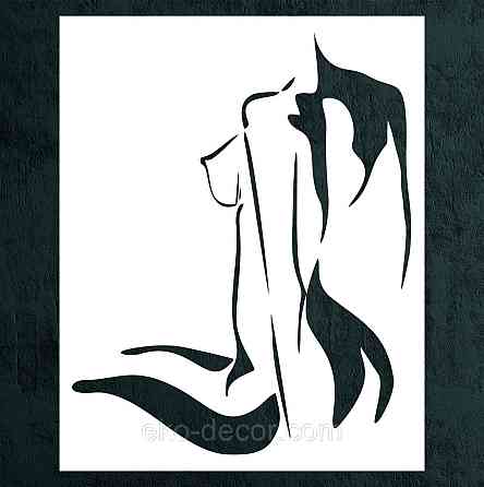 Декоративное настенное Панно «Силуэт женщины», Декор на стену 110*88 см, Белый Киев