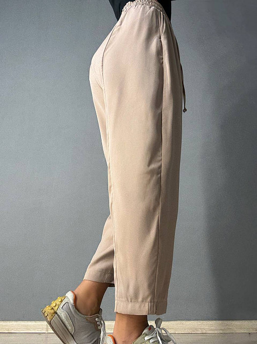 Брюки жіночі Mix Ray 4307 МОМ з резинкою та шнурком на талії, капучино, 2XL Київ - фото 9