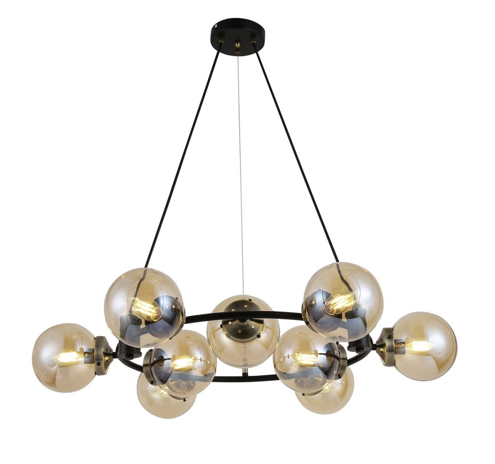 SIRIUS Люстра підвісна 74405/9 Antique Brass + Matte black на 9 плафонів Киев - изображение 1