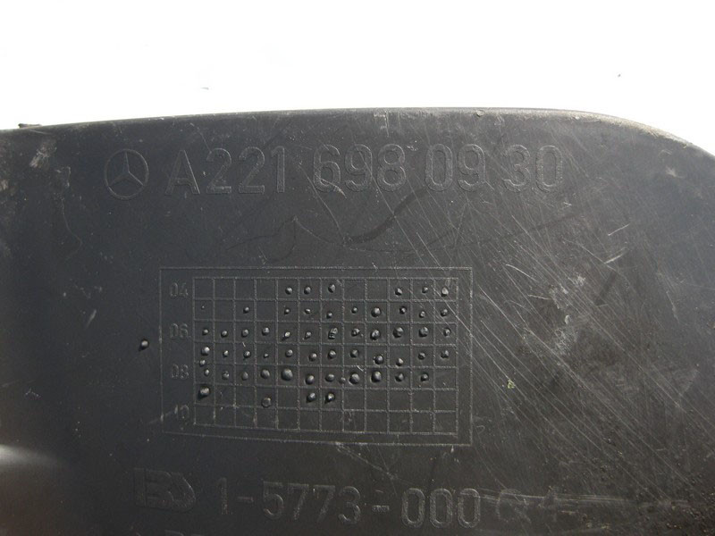 Mercedes-Benz  A2216980930 Нижня частина заднього лівого підкрилка S-Class W221 CL C216 Одеса - фото 3