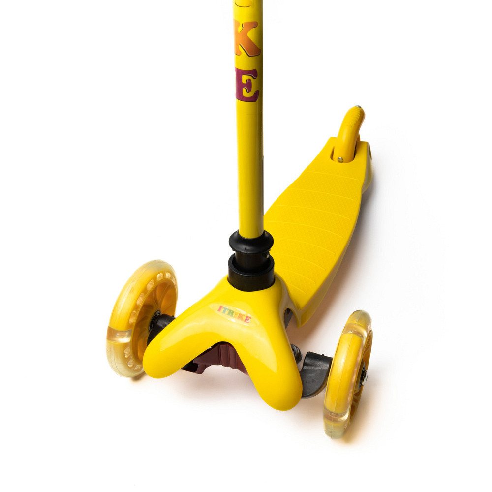 Самокат детский трехколесный iTrike Mini BB 3-013-5-Y со светящимися колесами, Желтый Каменец-Подольский - изображение 5