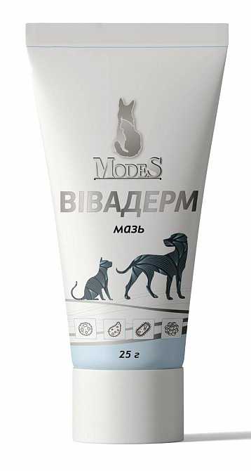 Мазь для собак та котів та інших тварин Вівадерм 25 г, Modes Вінниця - фото 2