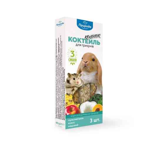 Колосок Природа Коктейль  для грызунов (мультивитамин,кокос,мед) 90г Винница