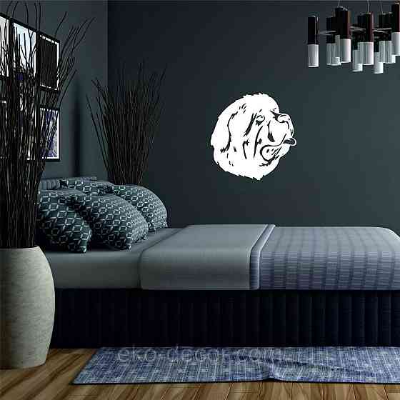 Декоративне настінне Панно «Мастиф», Декор на стіну 70*70 см, Білий Київ