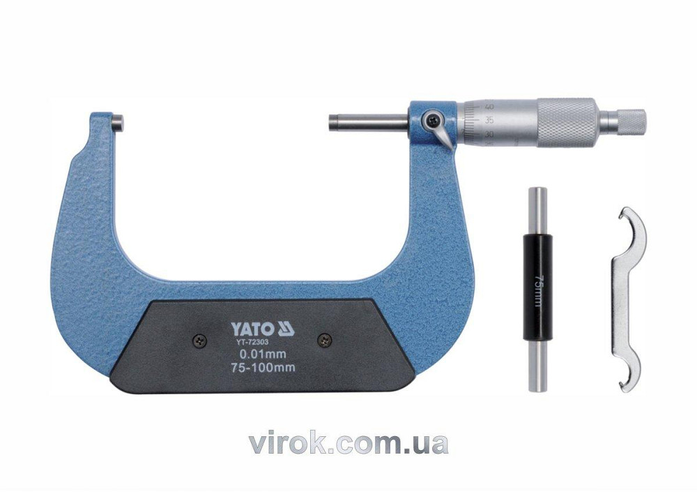 Мікрометр YATO з точністю 0.01 мм в діапазоні 75 - 100 мм [30] Одеса - фото 1