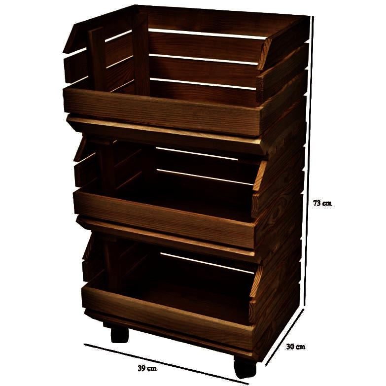 Стелаж для овочів і фруктів "Фателіна 3" капучино Миколаїв - фото 3